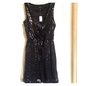 White House Black Market Black Sequin Dress w/ tag